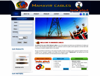 mahavircables.com screenshot