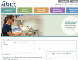 mahec.applicantpro.com screenshot