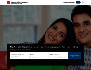 mahendramatrimony.com screenshot