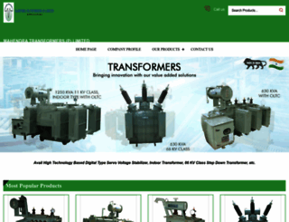 mahendratransformers.in screenshot