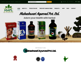 maheshwariayurved.com screenshot