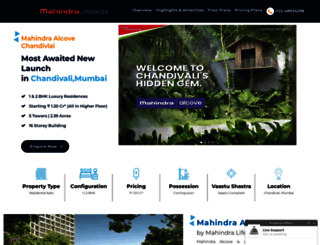 mahindra-alcove.newlaunchproject.in screenshot