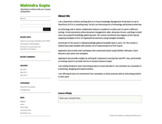 mahindragupta.wordpress.com screenshot