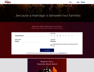 mahishya.sangam.com screenshot