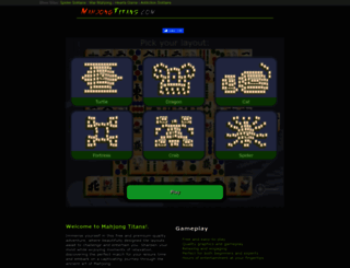 mahjongtitans.com screenshot