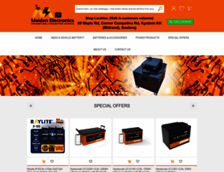 maidenelectronics.co.za screenshot