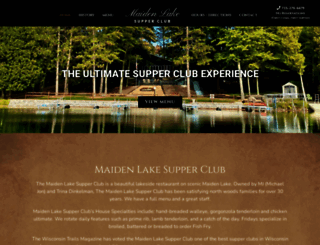 maidenlakesupperclub.com screenshot