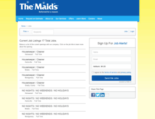 maids83.applicantpro.com screenshot