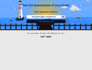 mail-tester.com screenshot