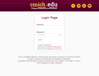 mail.cmich.edu screenshot