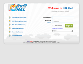 mail.hal-india.com screenshot