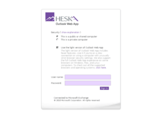 mail.heska.com screenshot