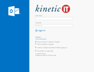 mail.kineticit.com.au screenshot