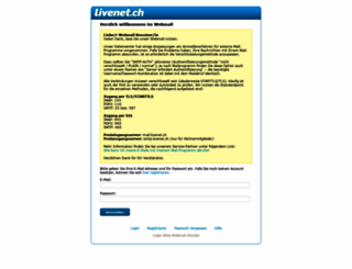 mail.livenet.ch screenshot
