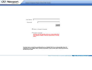 mail.newport.com screenshot