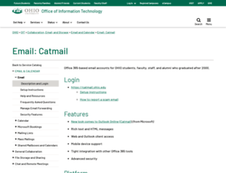 mail.ohio.edu screenshot