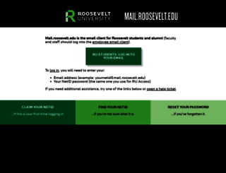 mail.roosevelt.edu screenshot