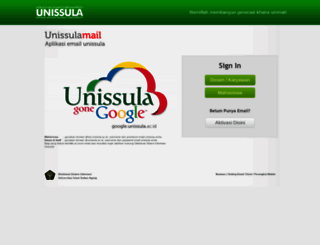 mail.unissula.ac.id screenshot
