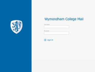 mail.wymondhamcollege.org screenshot