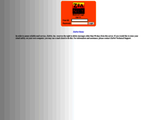 mail.zianet.com screenshot