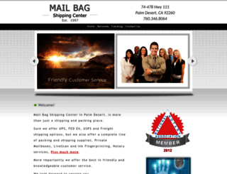 mailbagshippingcenter.com screenshot