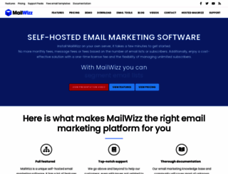 mailwizz.com screenshot