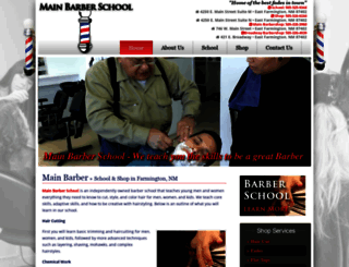 mainbarberschoolfarmington.net screenshot