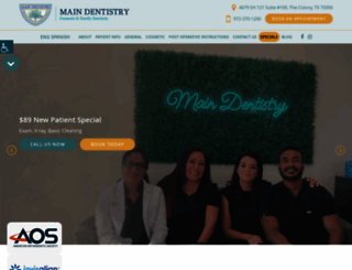 maindentistry.com screenshot