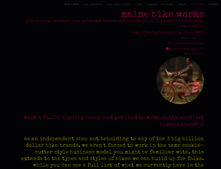 mainebikeworks.com screenshot