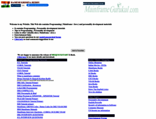 mainframetutorials.com screenshot