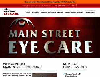 mainsteyecare.com screenshot