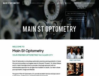 mainstoptometry.com screenshot