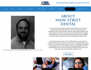 mainstreetdentalslc.com screenshot