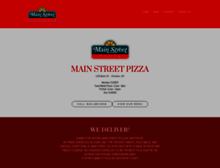 mainstreetpizzachester.com screenshot