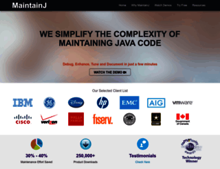 maintainj.com screenshot