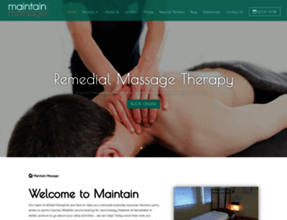 maintainmassage.co.nz screenshot
