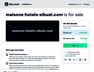 maisons-hotels-sibuet.com screenshot