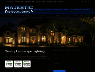 majesticoutdoorlighting.com screenshot