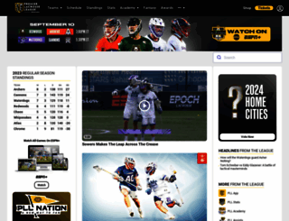 majorleaguelacrosse.com screenshot