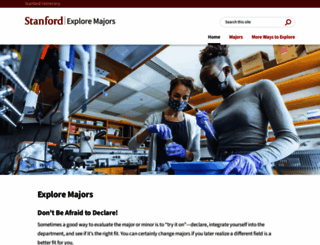 majors.stanford.edu screenshot