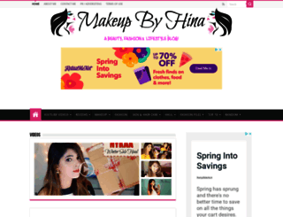 makeupbyhina.com screenshot