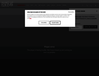 makeupforever.jp screenshot