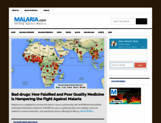 malaria.com screenshot