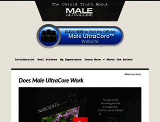 maleultracoredoesitwork.com screenshot