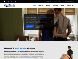 malikpackermovers.in screenshot