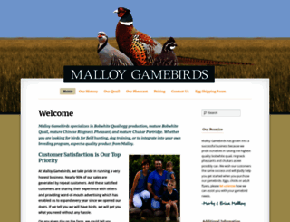 malloygamebirds.com screenshot