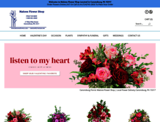 malonesflowers.com screenshot
