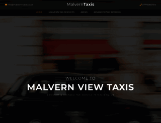 malvern-taxis.co.uk screenshot