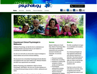 malvernpsychology.com.au screenshot