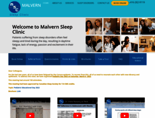 malvernsleepclinic.com screenshot